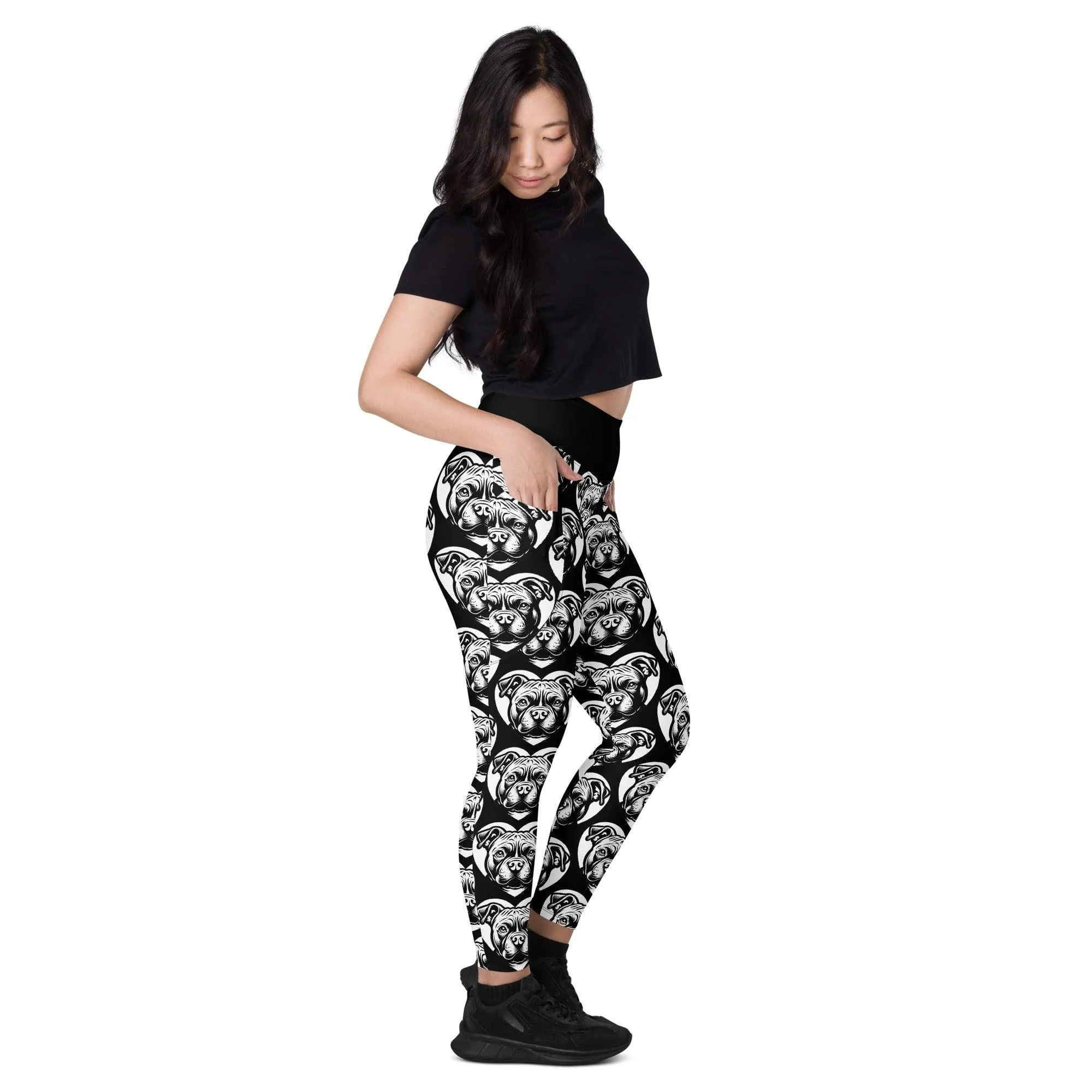 DOG BREED LEGGINGS with pockets - AMERICAN BULLY POCKET - HERTTAHOUND