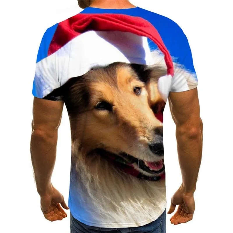 dog tshirt Funny 3D t shirt Puppy Cute animal Cool outfits big Smart dogs men