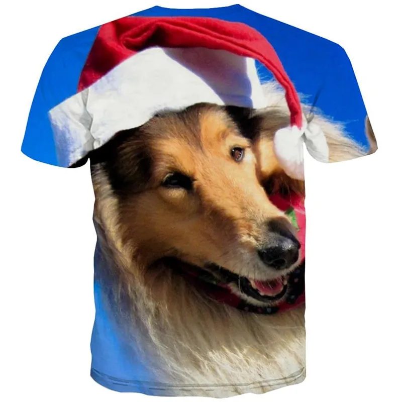 dog tshirt Funny 3D t shirt Puppy Cute animal Cool outfits big Smart dogs men