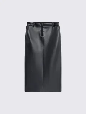 Eco-leather Longuette Skirt