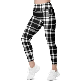 ELEVATED ESSENTIALS, THE PERFECT SIDE POCKET LEGGING BLACK CHECKS