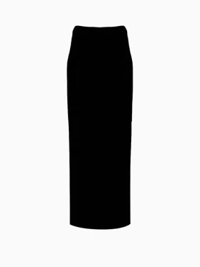 Embossed-logo maxi skirt