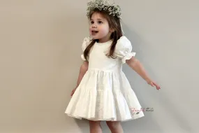 Embroidery Ivory Dress