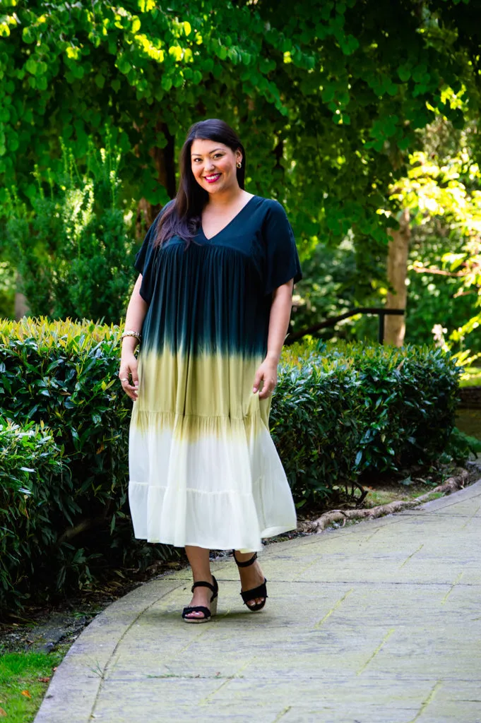 Empress Dress, Black Dip-Dye