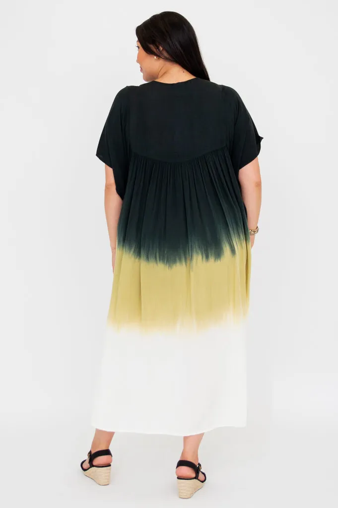 Empress Dress, Black Dip-Dye