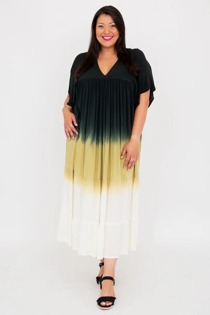 Empress Dress, Black Dip-Dye