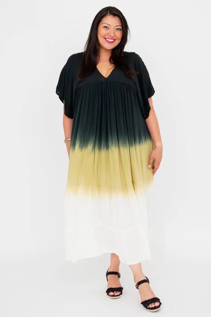 Empress Dress, Black Dip-Dye