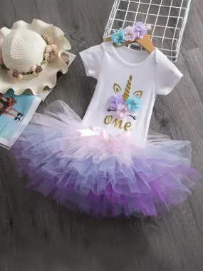 Enchanted Unicorn First Birthday Outfit