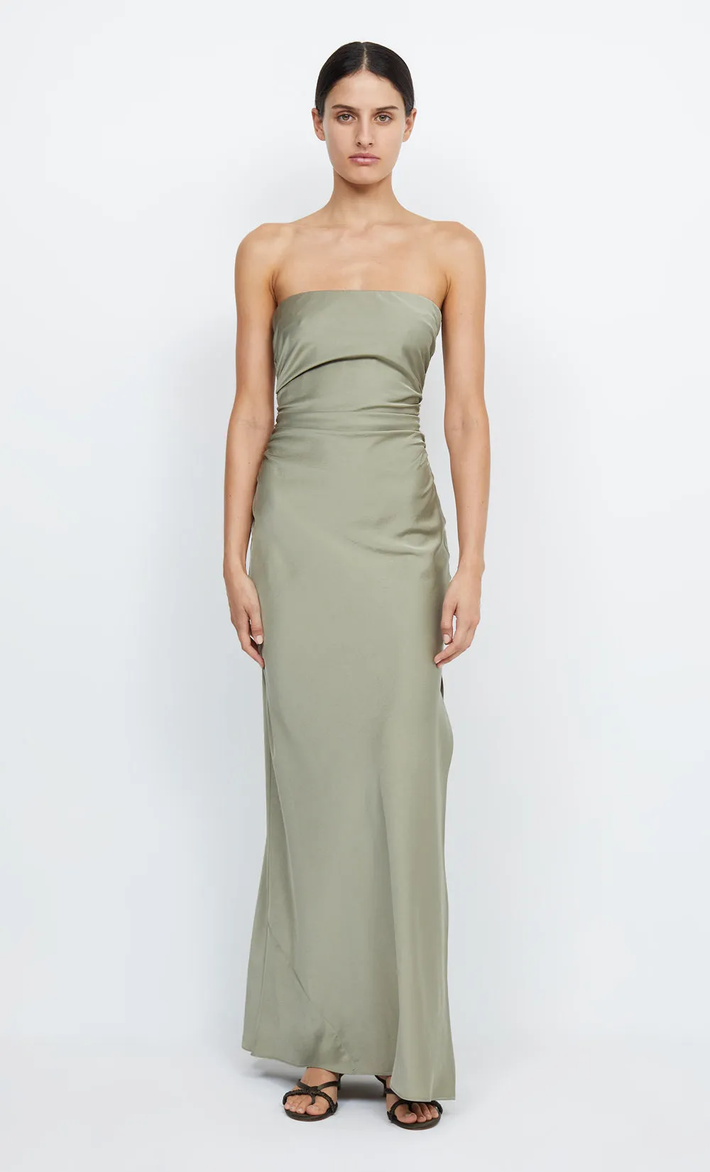 ETERNITY STRAPLESS MAXI  - SAGE