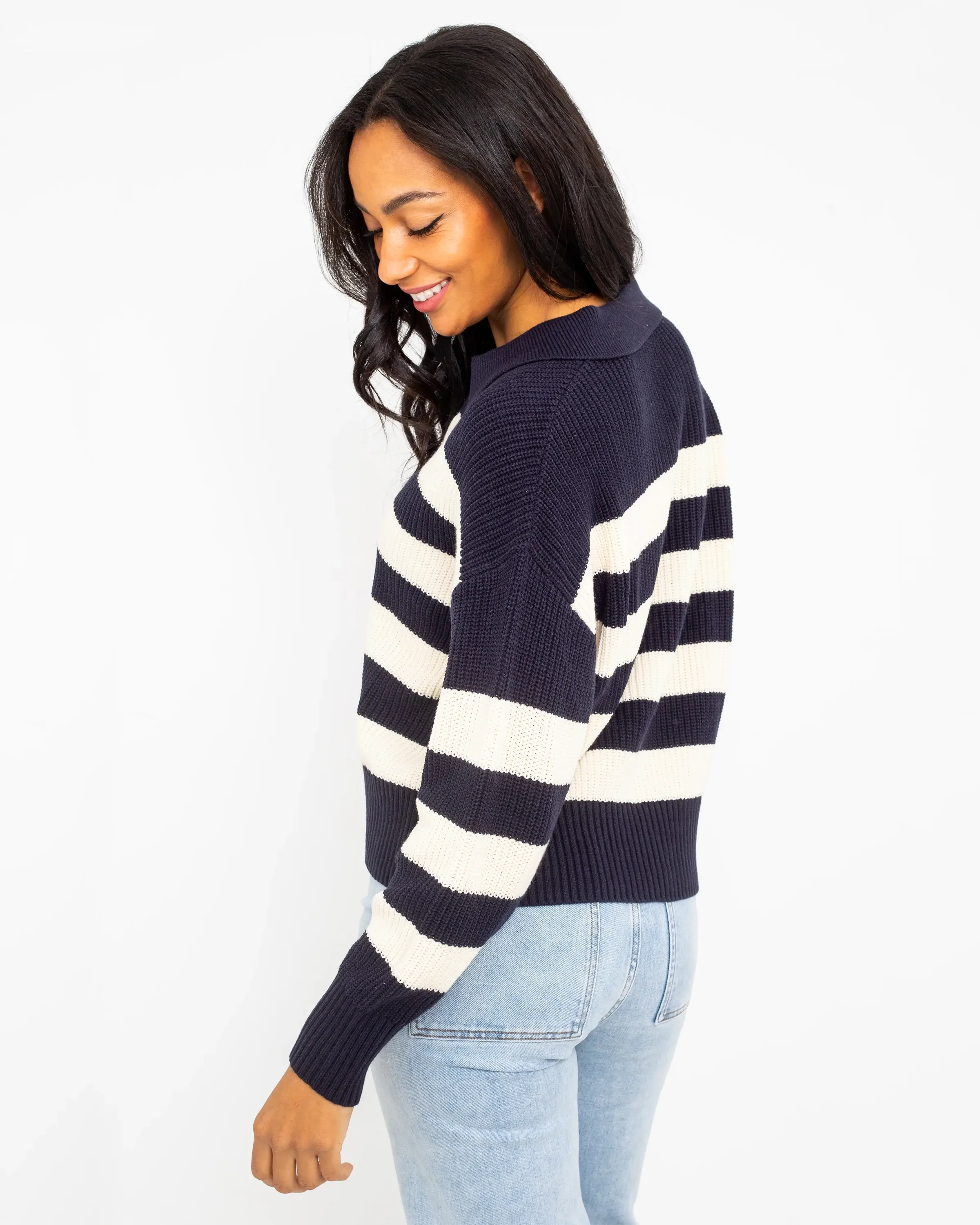 Eve Jumper in Gem Stripe Nightwatch