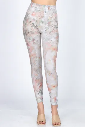 Extended High Waist Capri Legging Monet Floral