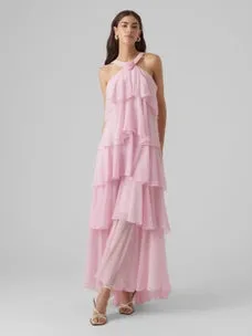 Felicia Wedin Vero Moda Felicia Ruffle Maxi Dress