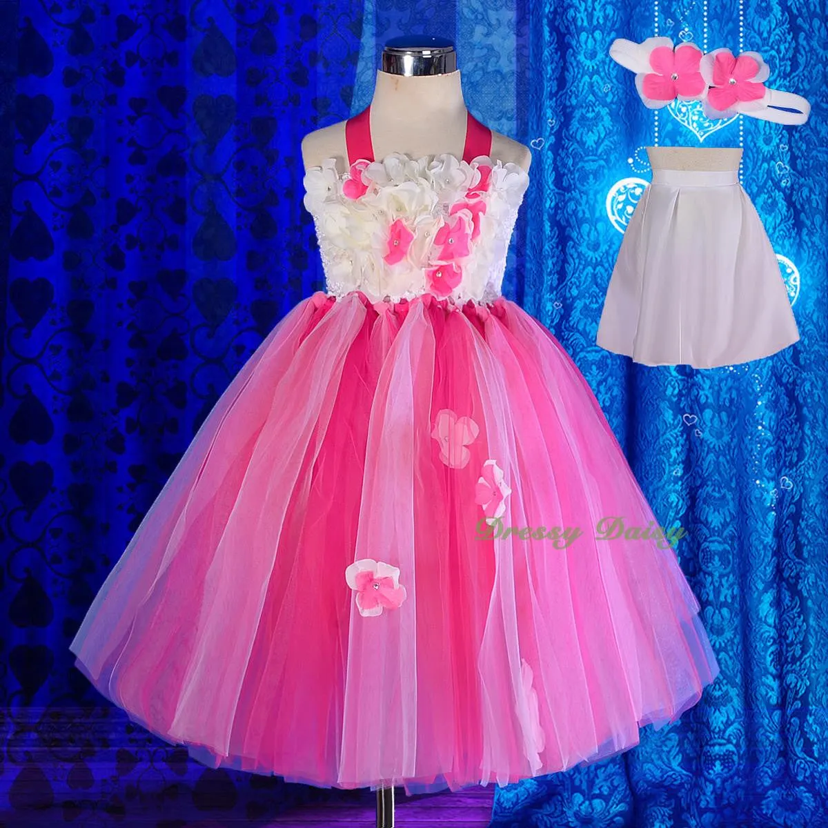 FG256 Girls Tulle Halter Wedding Flower Girl Dresses Pageant Holiday Dress Size 12 Months - 5