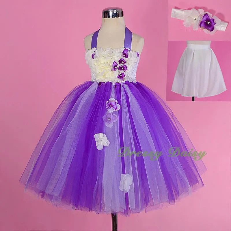 FG256 Girls Tulle Halter Wedding Flower Girl Dresses Pageant Holiday Dress Size 12 Months - 5