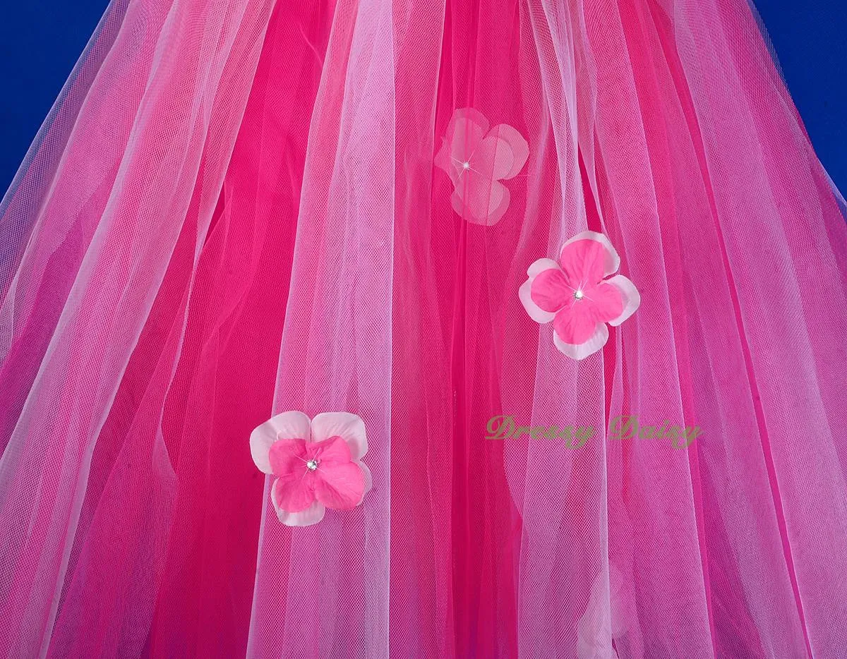 FG256 Girls Tulle Halter Wedding Flower Girl Dresses Pageant Holiday Dress Size 12 Months - 5