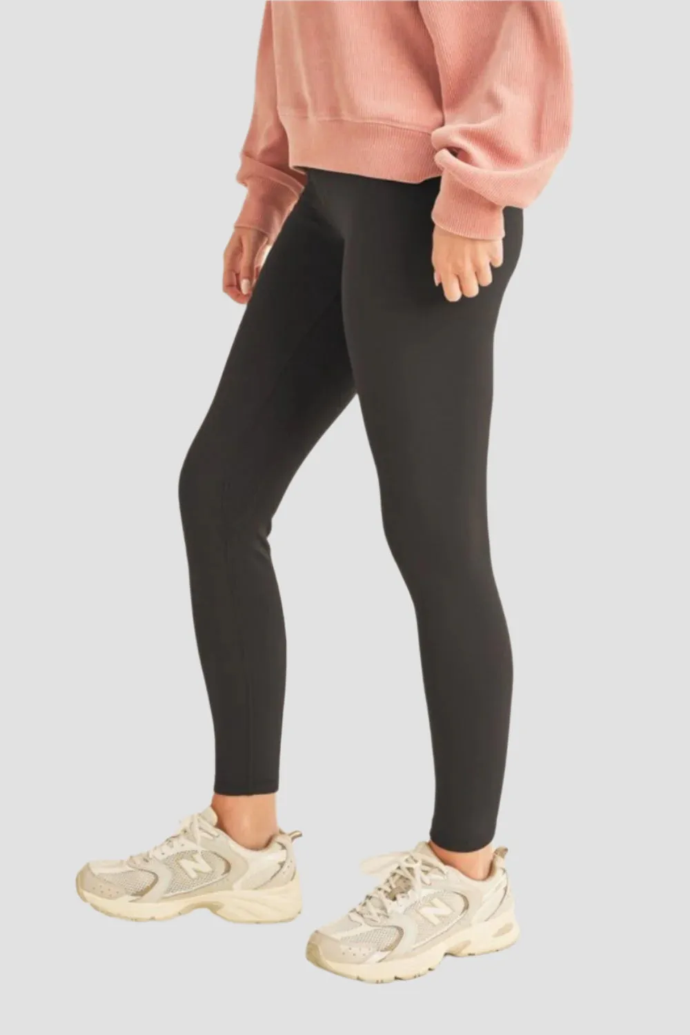 Fleece Lined High Waisted Leggings Black