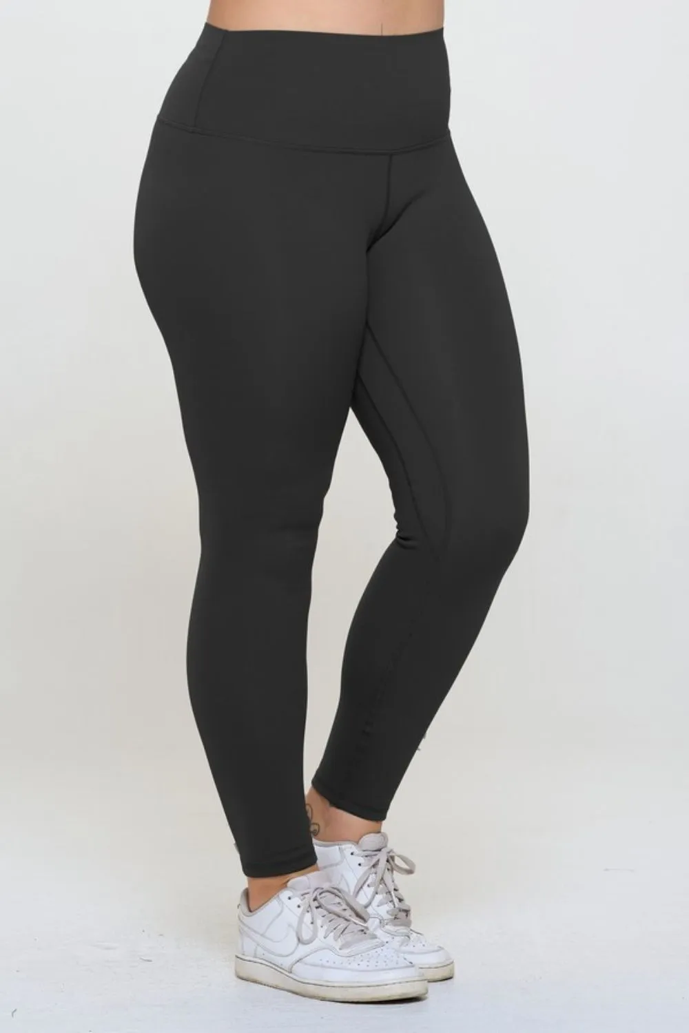 Fleece Lined High Waisted Leggings Black