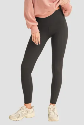 Fleece Lined High Waisted Leggings Black