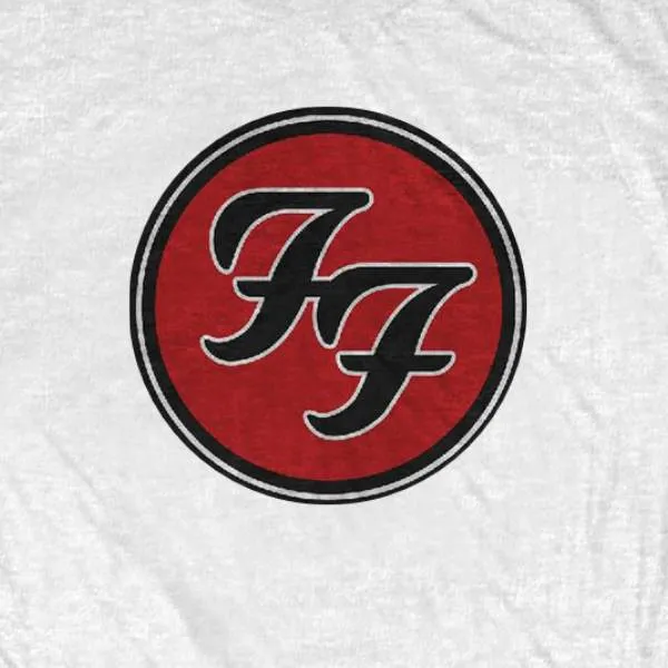 Foo Fighters Adult T-Shirt - Foo Fighters Logo - White