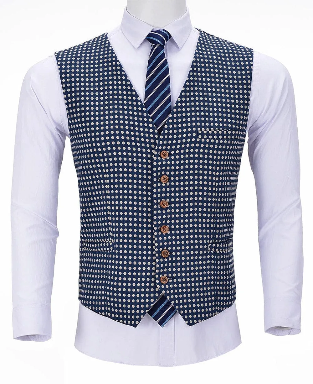 Formal Solid Suit Vest Point V Neck Waistcoat