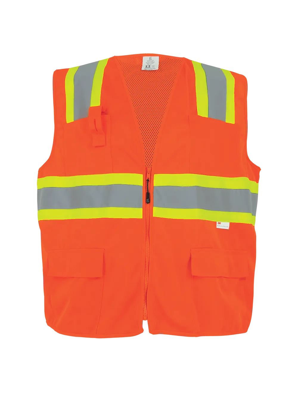 FrogWear® HV High-Visibility Orange Mesh/Solid Surveyors Safety Vest - GLO-004