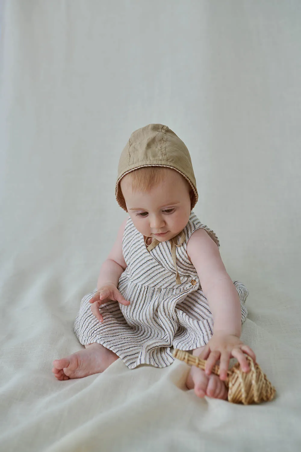 Gauze Stripe Wrap Baby Dress