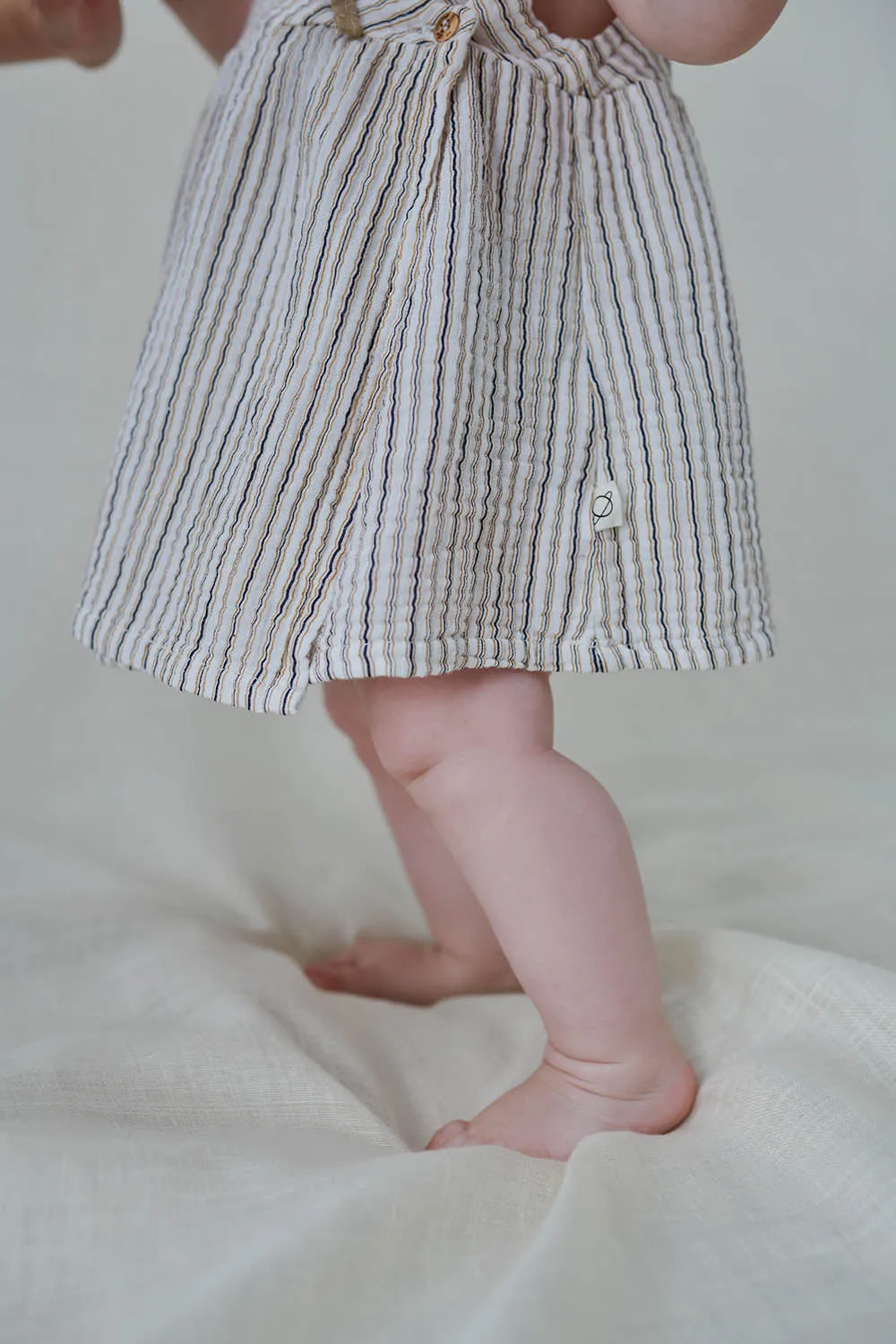 Gauze Stripe Wrap Baby Dress