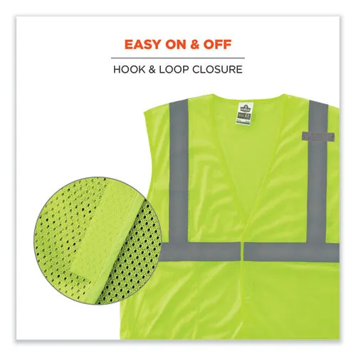 Glowear 8210hl-s Single Size Class 2 Economy Mesh Vest, Polyester, 2x-large, Lime