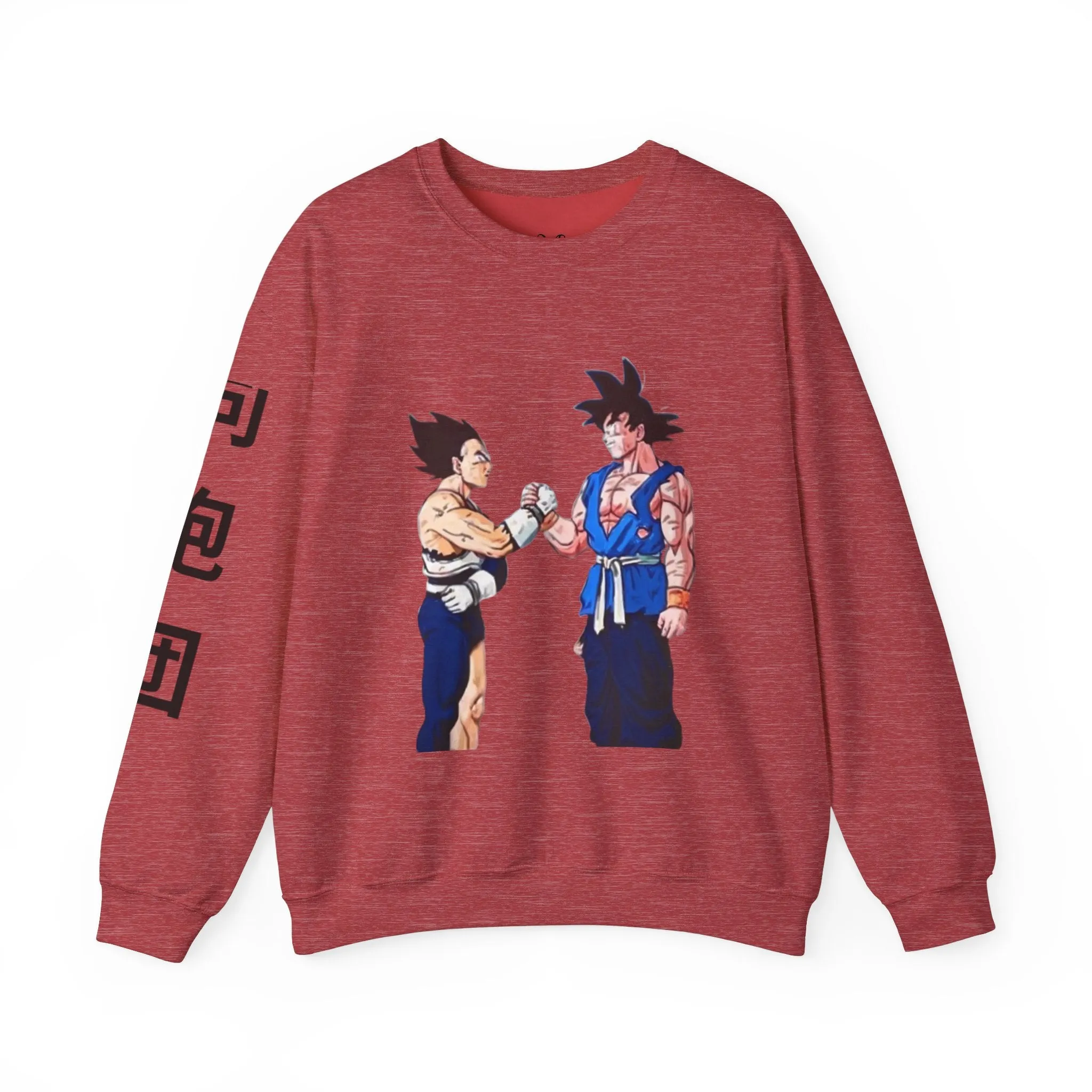 Goku and Vegeta Unisex Crewneck Sweatshirt - Japanese Kanji Brother Design