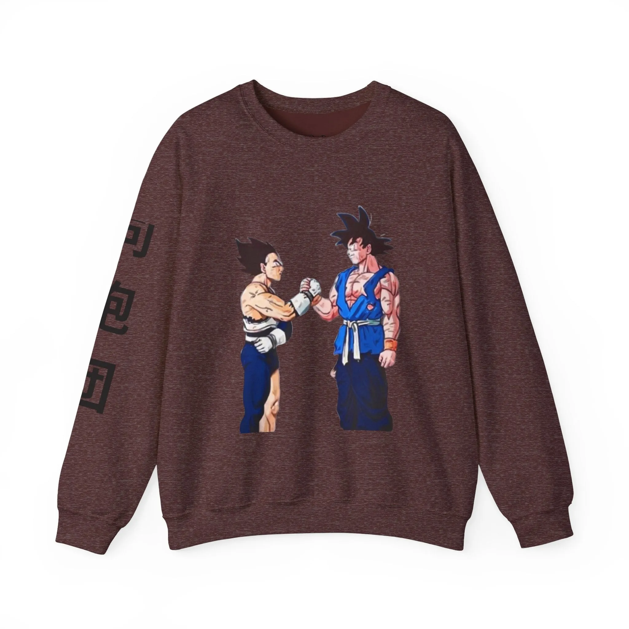 Goku and Vegeta Unisex Crewneck Sweatshirt - Japanese Kanji Brother Design