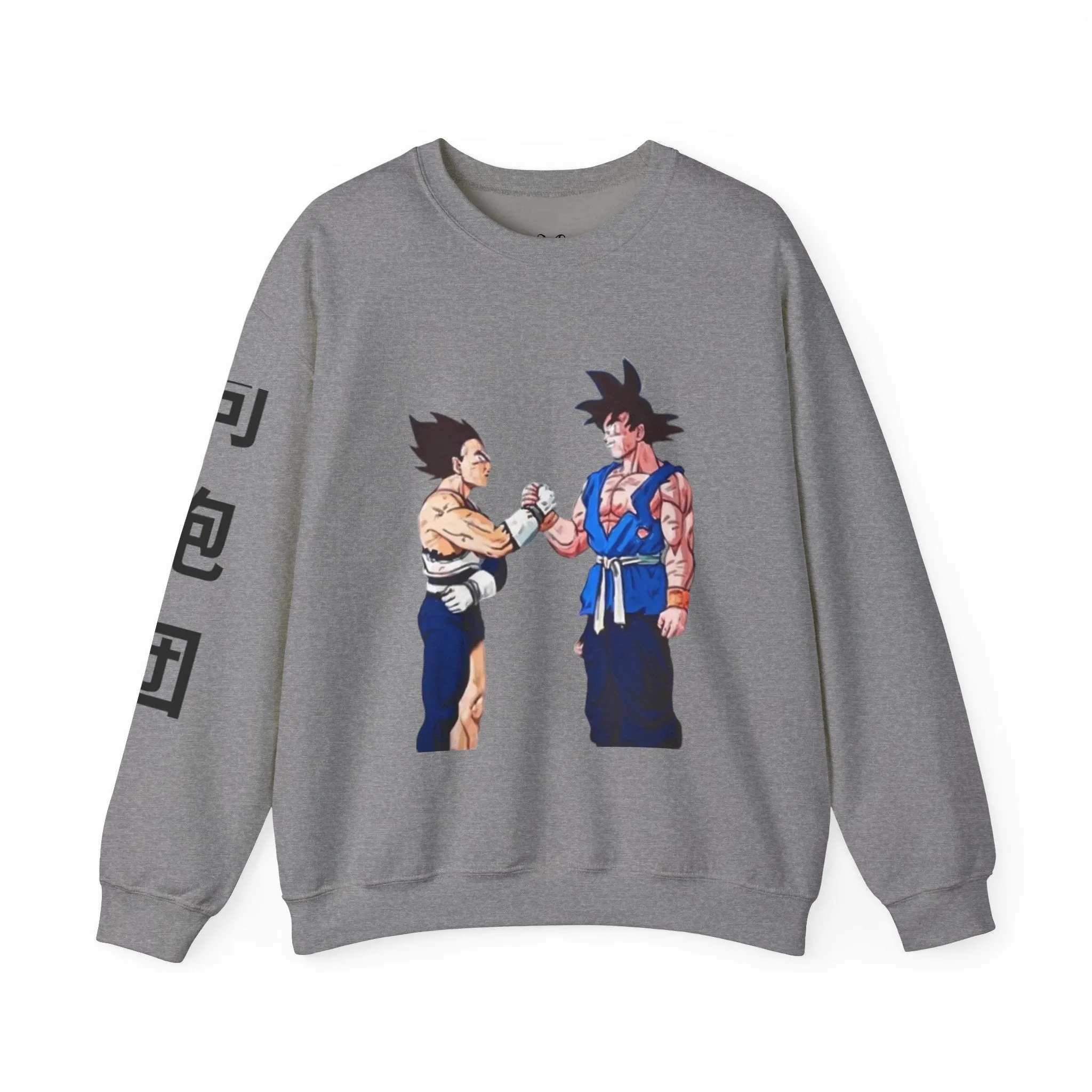 Goku and Vegeta Unisex Crewneck Sweatshirt - Japanese Kanji Brother Design