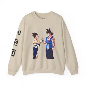 Goku and Vegeta Unisex Crewneck Sweatshirt - Japanese Kanji Brother Design