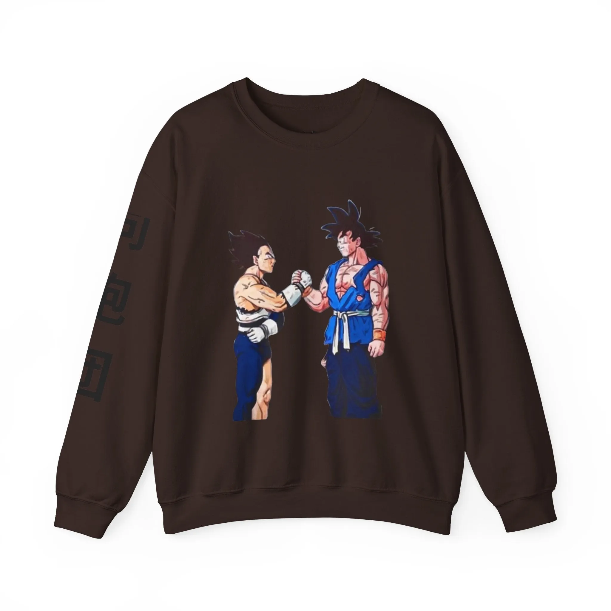 Goku and Vegeta Unisex Crewneck Sweatshirt - Japanese Kanji Brother Design