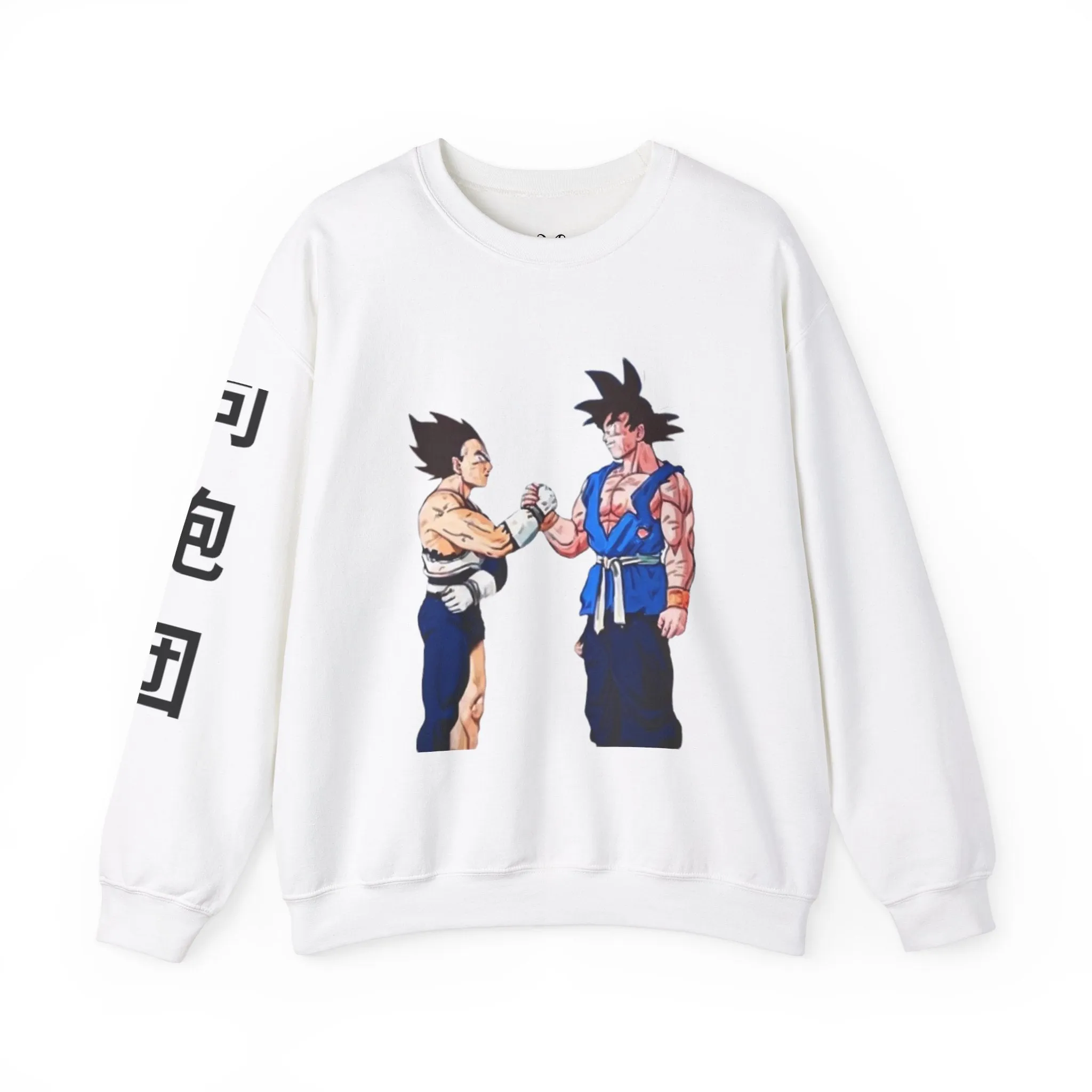 Goku and Vegeta Unisex Crewneck Sweatshirt - Japanese Kanji Brother Design