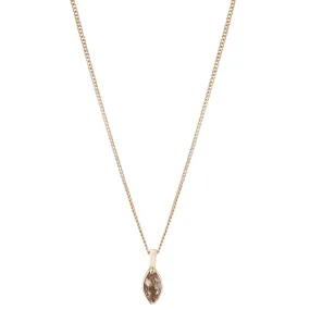 Gold Marquise Morganite Necklace