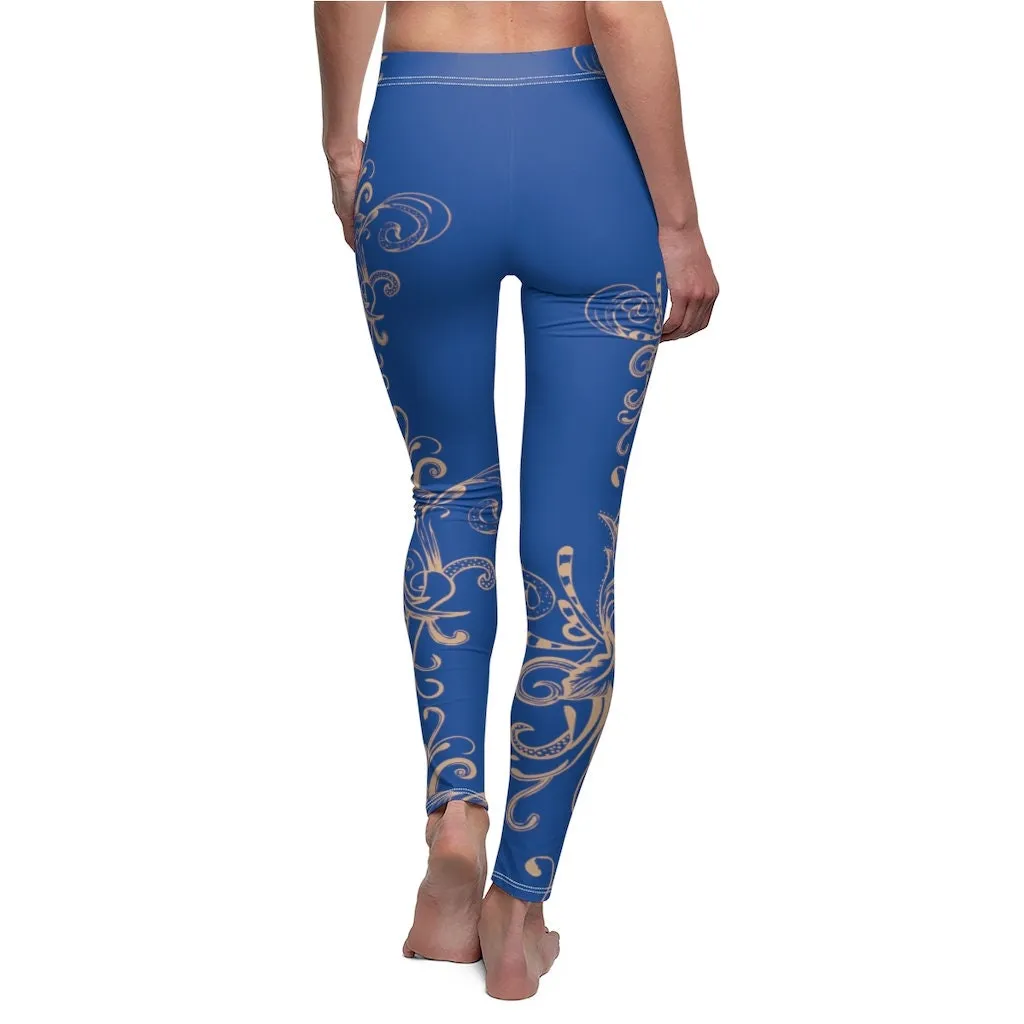 Gold Motif Design Stylish Trendy Motif Design Modern Printed Women&#39;s Cut & Sew Leggings in various sizes and  colors