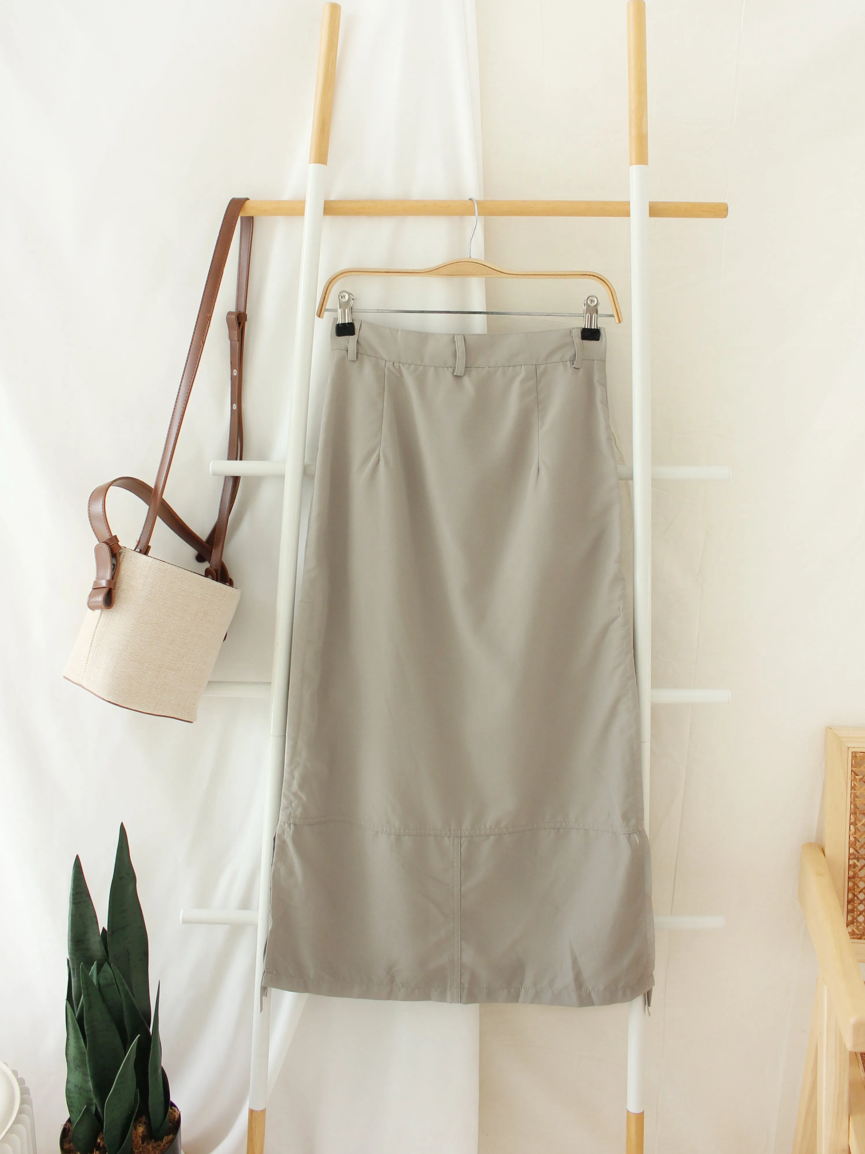 Grey Cargo Skirt