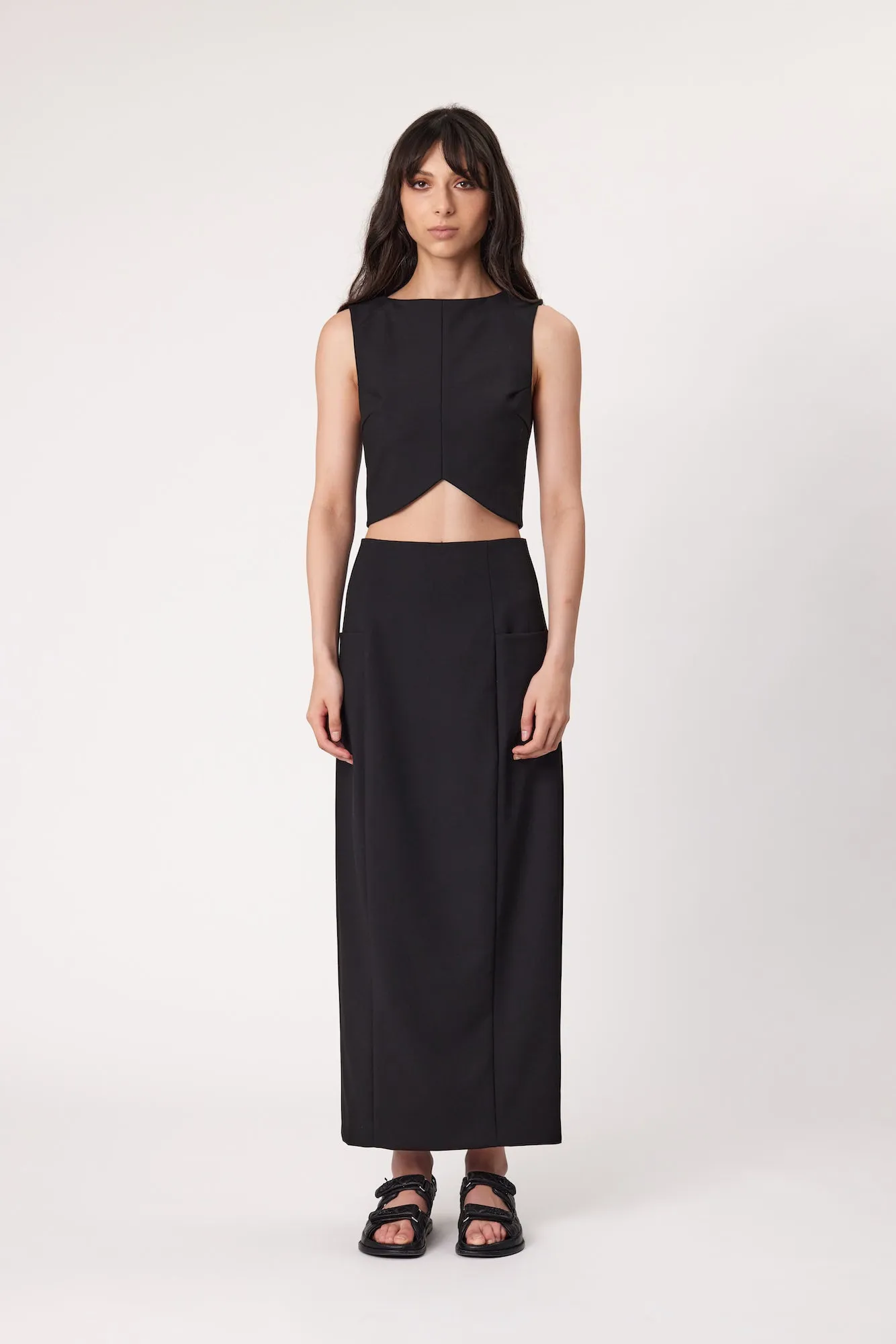 HARLOW MAXI SKIRT - BLACK