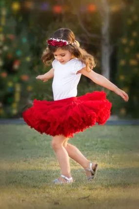 Heavenly Tulle PettiSkirt  - Festive Red