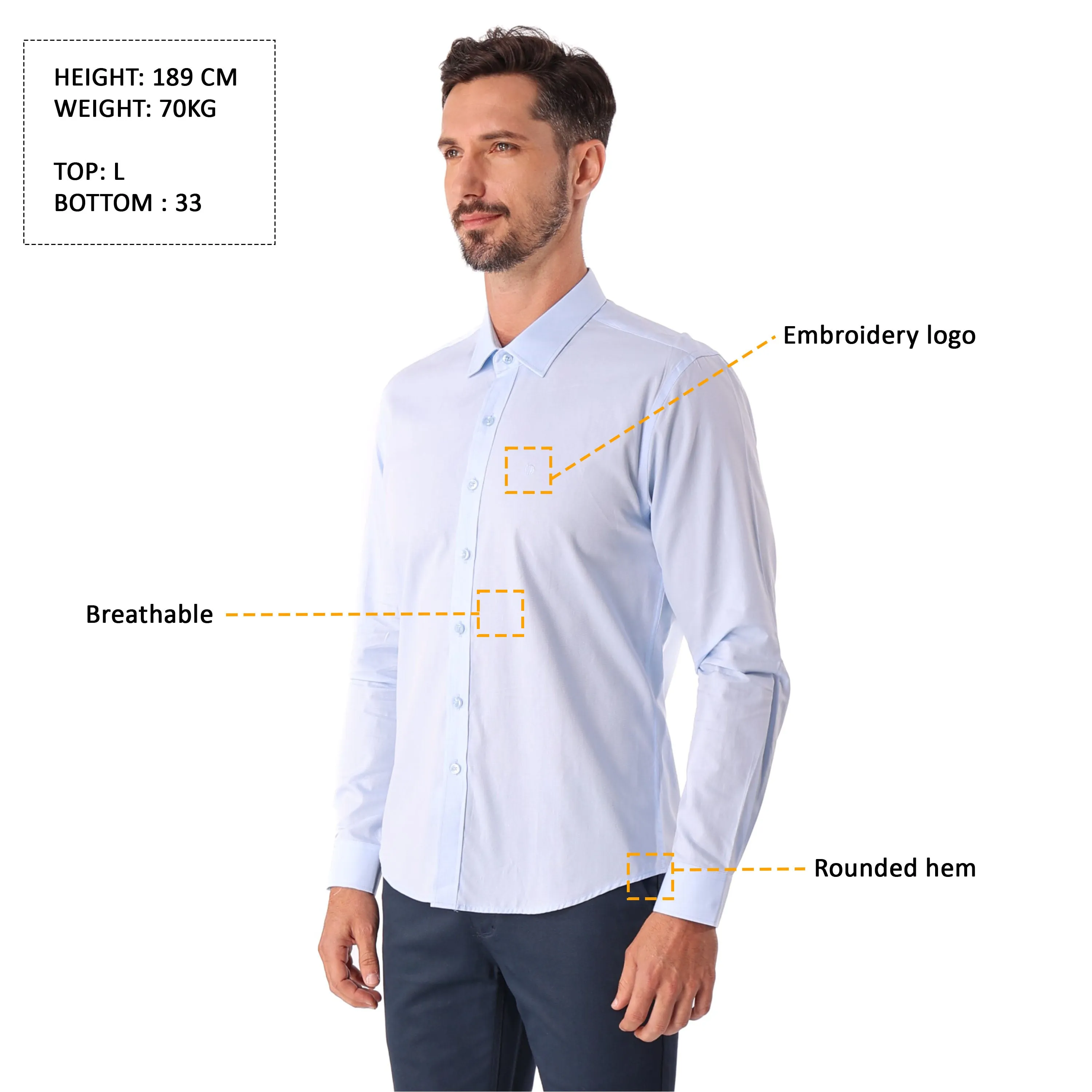 IDEXER LONG SLEEVE SHIRT [SLIM FIT] ID0201