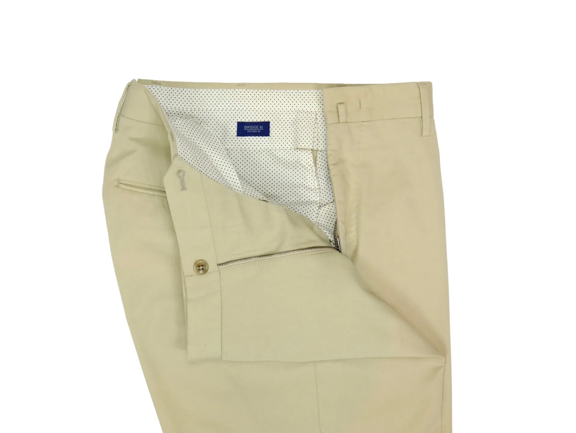 Incotex - Beige Mid-Rise Cotton Trousers 46