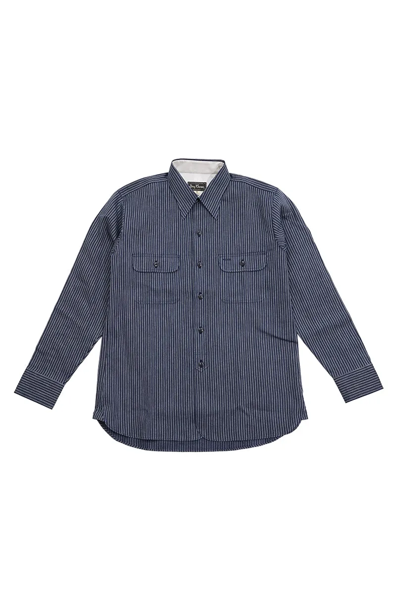 Indigo Stripe Work Shirt