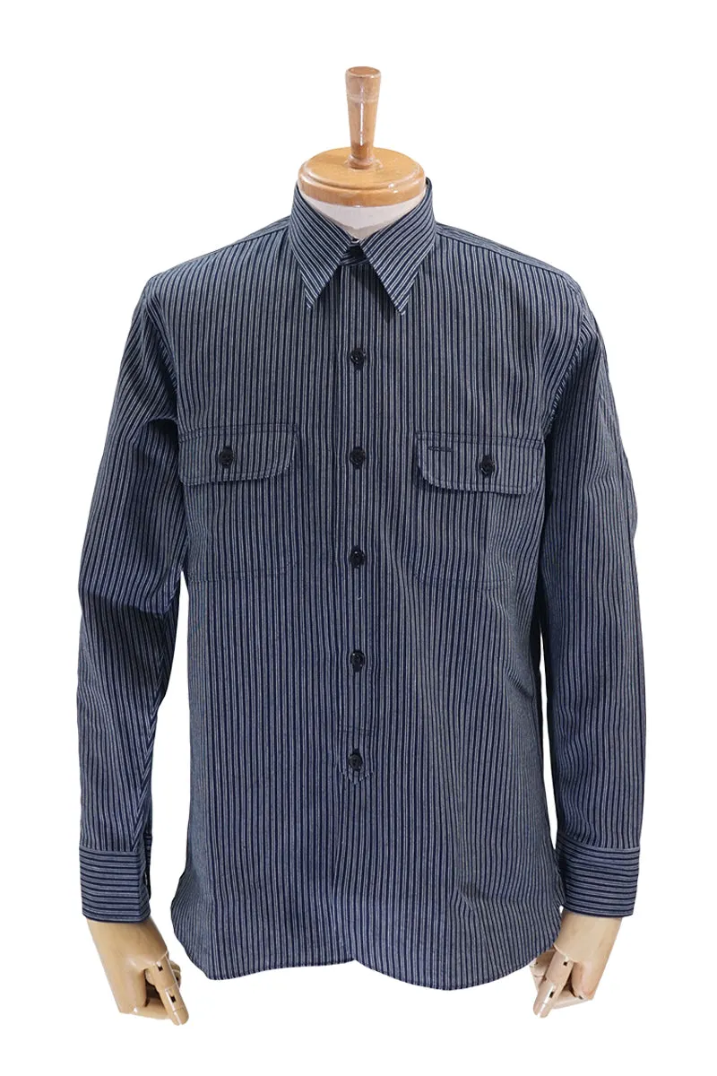 Indigo Stripe Work Shirt