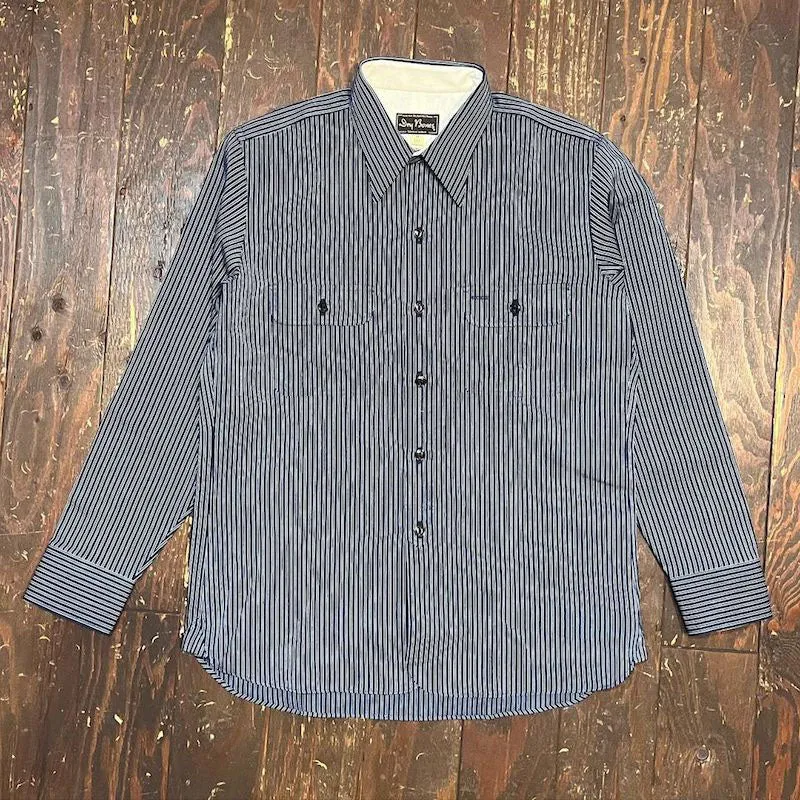 Indigo Stripe Work Shirt