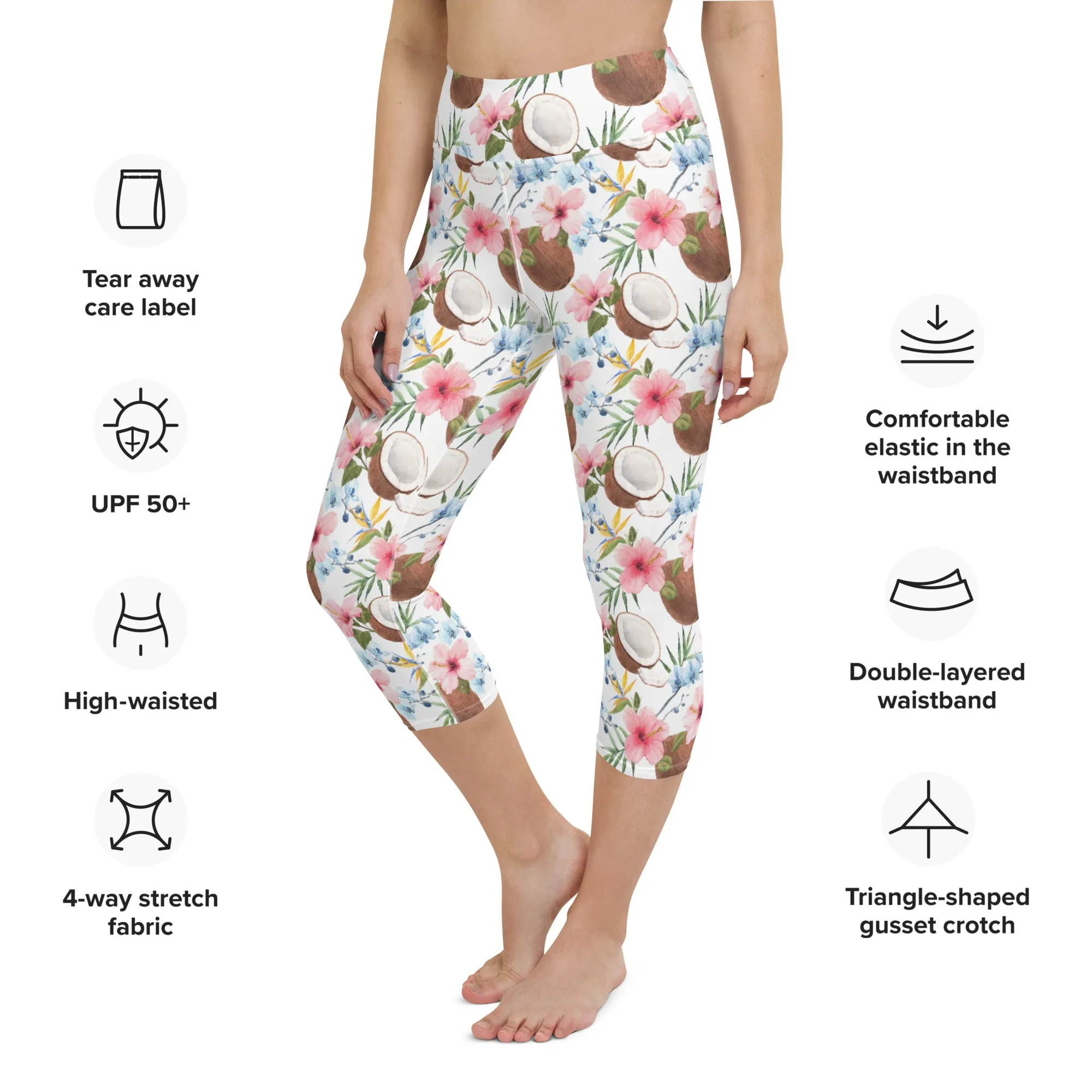 Island Paradise Yoga Capri Leggings | Fitness Capri Leggings, lioness-love