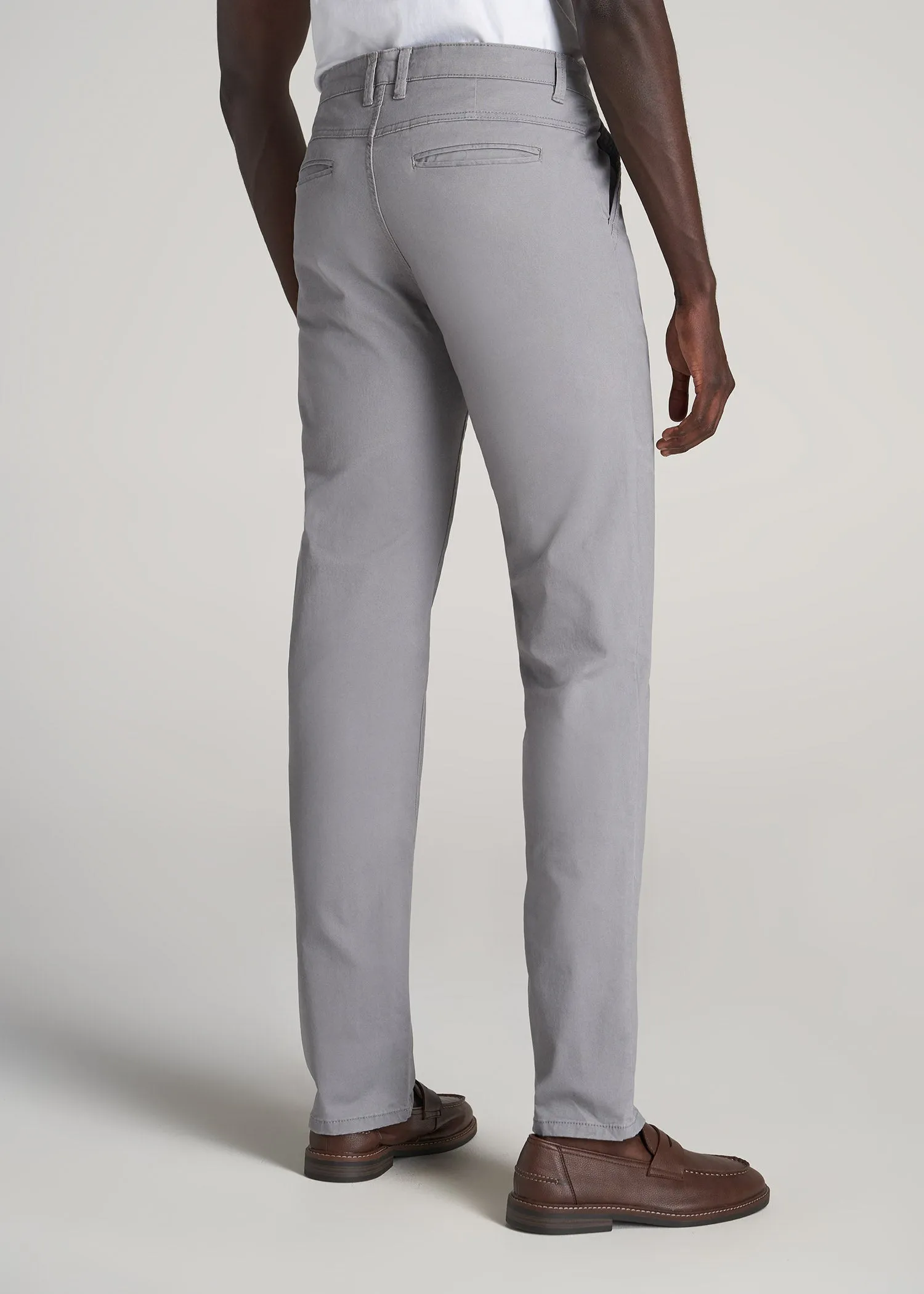 J1 STRAIGHT Leg Chinos in Pebble Grey - Pants for Tall Men