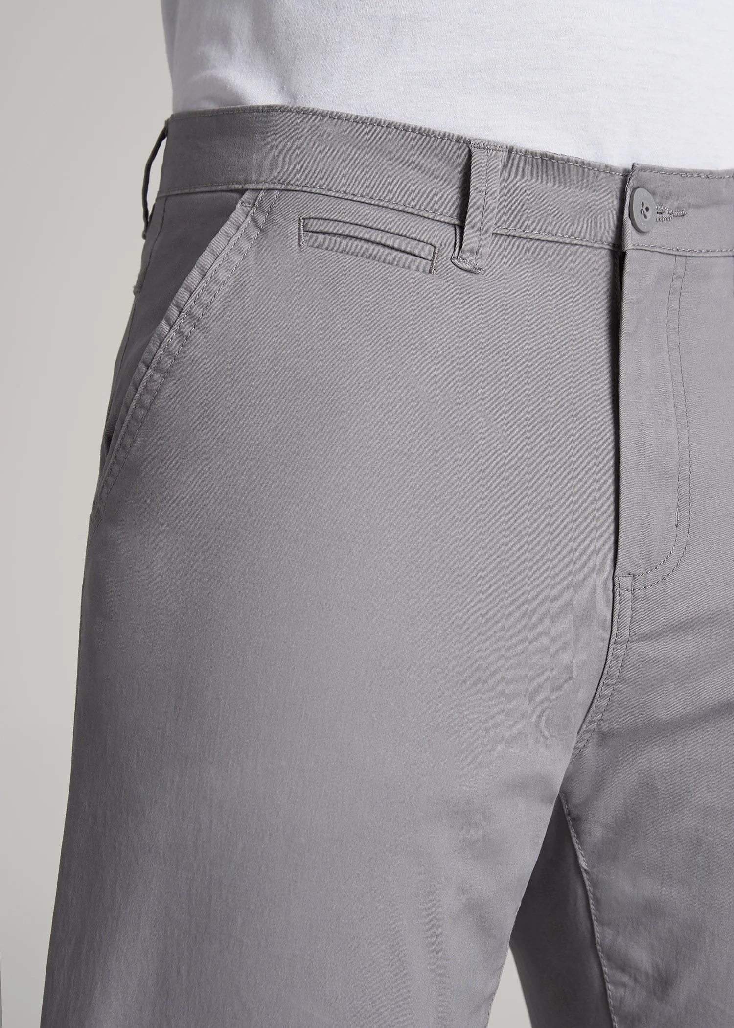 J1 STRAIGHT Leg Chinos in Pebble Grey - Pants for Tall Men