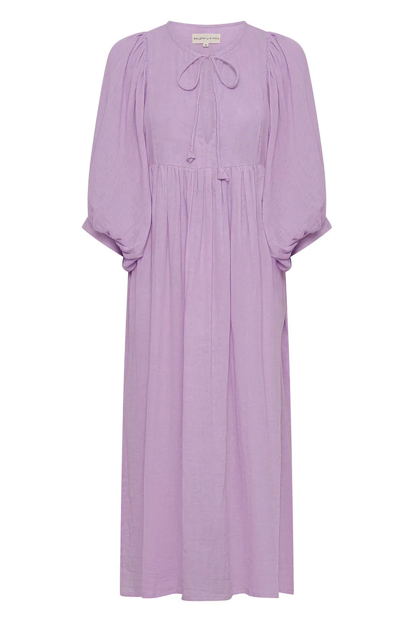 Kyra Midi Dress ~ Lilac Gauze