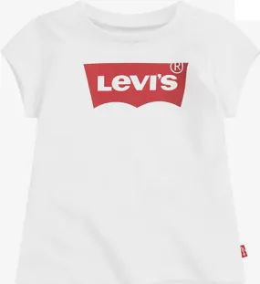 Levi's Kids T-shirt manica corta da ragazza Fur Puffer 3E4234-W5J white