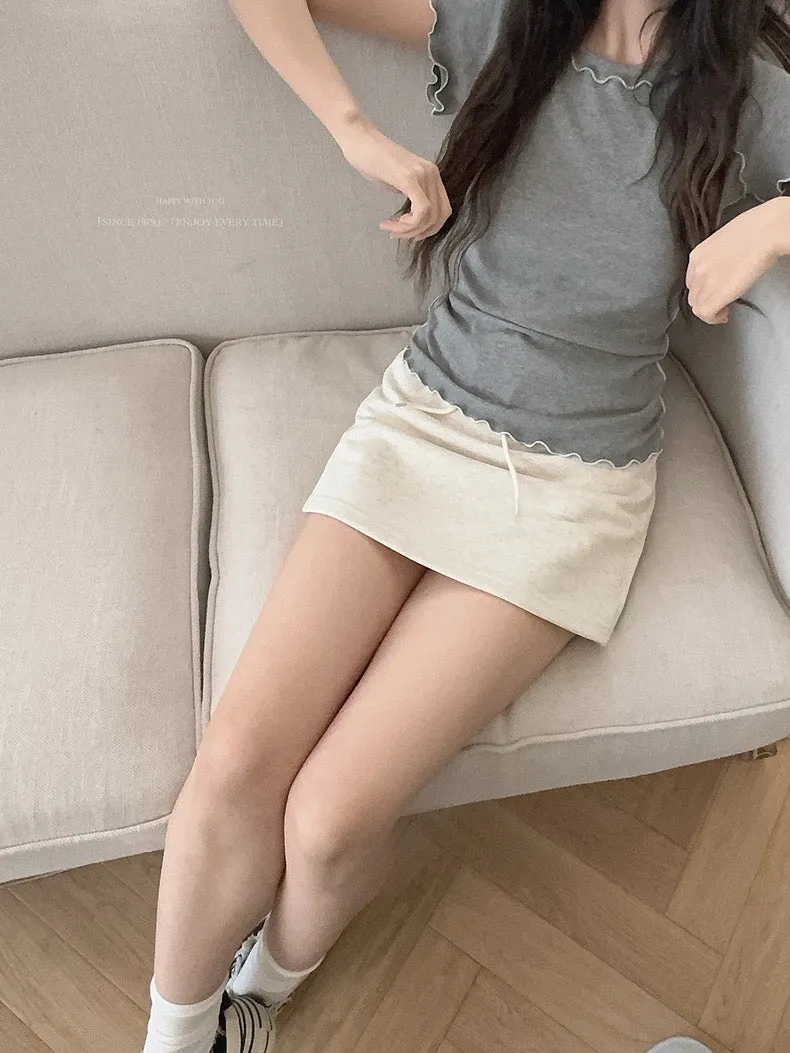 Lina Mini Skirt with sweatshorts inside